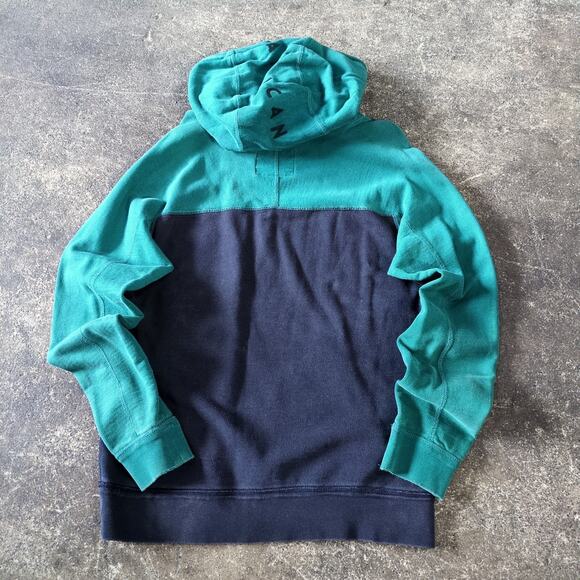American Eagle Hoodie Sweatshirt Mens XS Blue Green Pullover Sweater Preppy Y2K - Picture 3 of 7